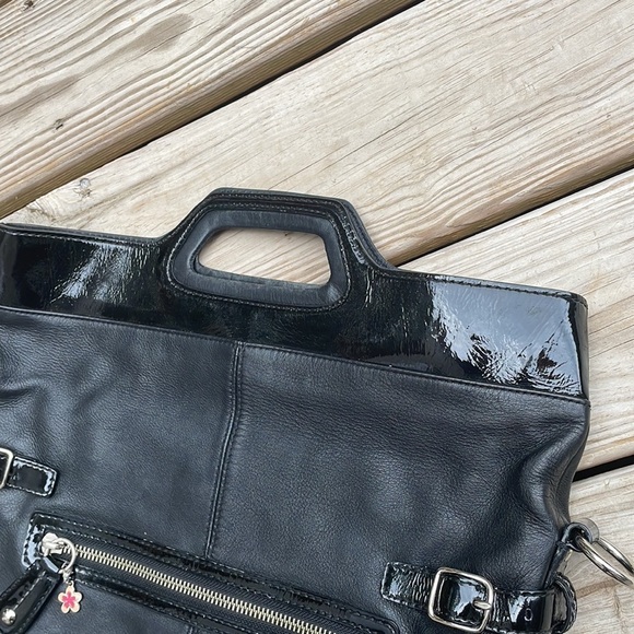 Coach Bonnie Leather Fold-Over Tote Bag /Purse - Picture 2 of 12